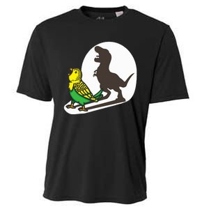 Bird Dinosaur Zookeeper Paleontologist Budgie Parakeet T Rex Cooling Performance Crew T-Shirt