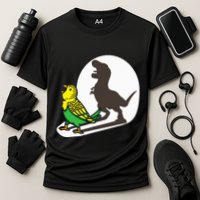 Bird Dinosaur Zookeeper Paleontologist Budgie Parakeet T Rex Cooling Performance Crew T-Shirt