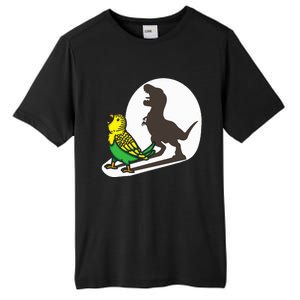 Bird Dinosaur Zookeeper Paleontologist Budgie Parakeet T Rex Tall Fusion ChromaSoft Performance T-Shirt