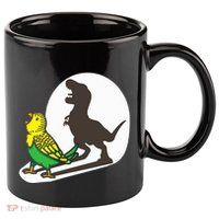 Bird Dinosaur Zookeeper Paleontologist Budgie Parakeet T Rex 11oz C Handle Ceramic Mug