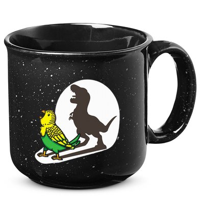 Bird Dinosaur Zookeeper Paleontologist Budgie Parakeet T Rex 15oz Campfire Ceramic Mug