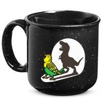 Bird Dinosaur Zookeeper Paleontologist Budgie Parakeet T Rex 15oz Campfire Ceramic Mug