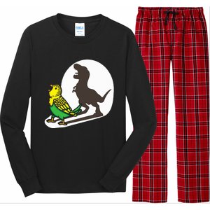 Bird Dinosaur Zookeeper Paleontologist Budgie Parakeet T Rex Long Sleeve Pajama Set