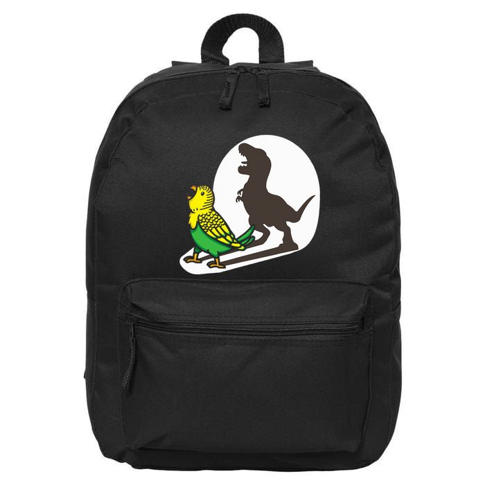 Bird Dinosaur Zookeeper Paleontologist Budgie Parakeet T Rex 16 in Basic Backpack