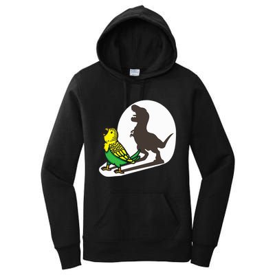 Bird Dinosaur Zookeeper Paleontologist Budgie Parakeet T Rex Women's Pullover Hoodie