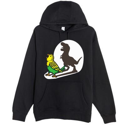 Bird Dinosaur Zookeeper Paleontologist Budgie Parakeet T Rex Premium Pullover Hoodie