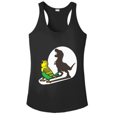 Bird Dinosaur Zookeeper Paleontologist Budgie Parakeet T Rex Ladies PosiCharge Competitor Racerback Tank