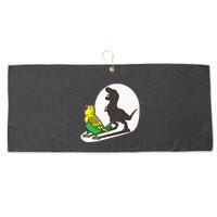 Bird Dinosaur Zookeeper Paleontologist Budgie Parakeet T Rex Large Microfiber Waffle Golf Towel