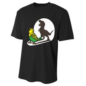 Bird Dinosaur Zookeeper Paleontologist Budgie Parakeet T Rex Performance Sprint T-Shirt