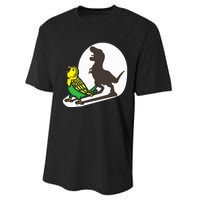 Bird Dinosaur Zookeeper Paleontologist Budgie Parakeet T Rex Performance Sprint T-Shirt