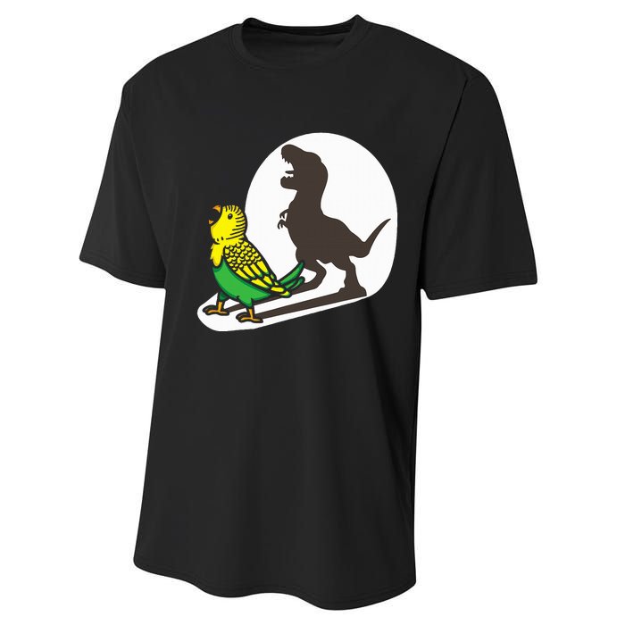 Bird Dinosaur Zookeeper Paleontologist Budgie Parakeet T Rex Performance Sprint T-Shirt