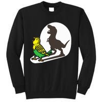 Bird Dinosaur Zookeeper Paleontologist Budgie Parakeet T Rex Tall Sweatshirt