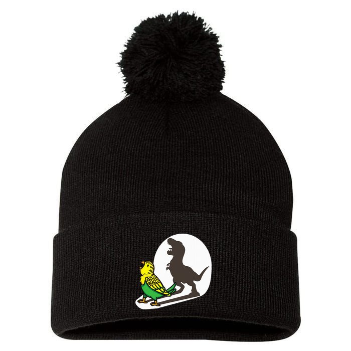 Bird Dinosaur Zookeeper Paleontologist Budgie Parakeet T Rex Pom Pom 12in Knit Beanie