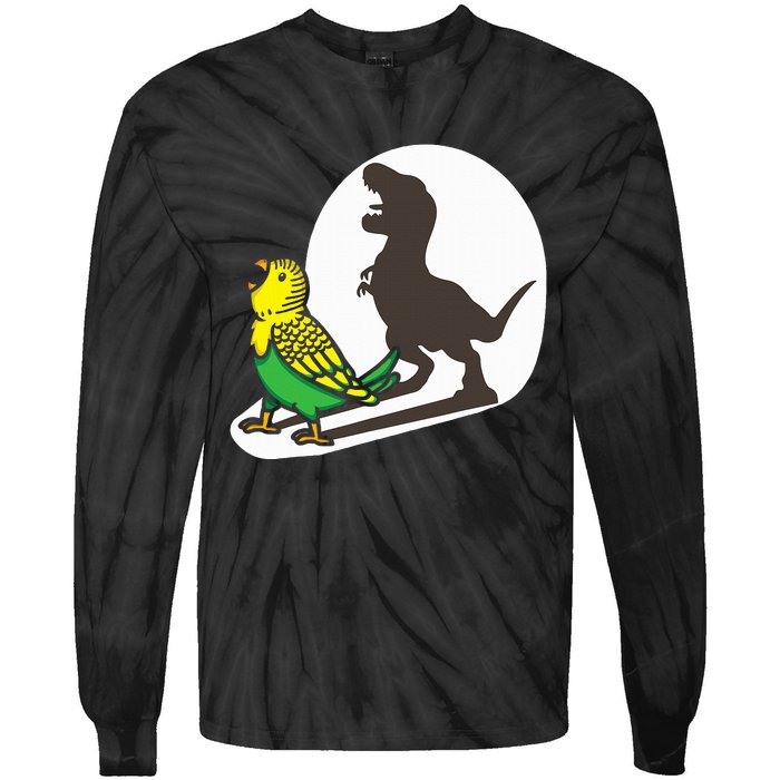 Bird Dinosaur Zookeeper Paleontologist Budgie Parakeet T Rex Tie-Dye Long Sleeve Shirt