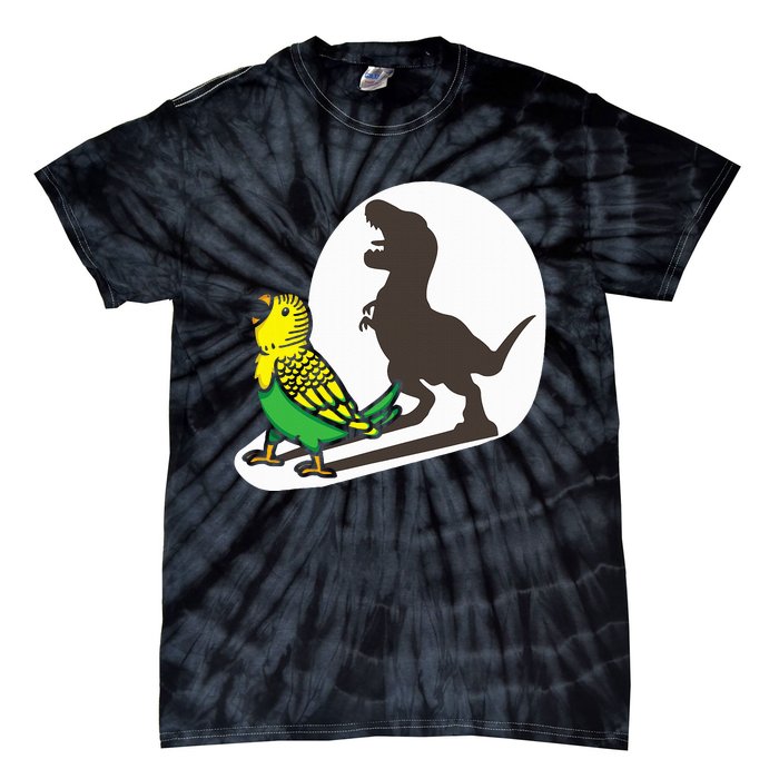 Bird Dinosaur Zookeeper Paleontologist Budgie Parakeet T Rex Tie-Dye T-Shirt