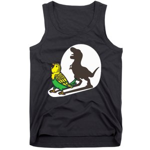 Bird Dinosaur Zookeeper Paleontologist Budgie Parakeet T Rex Tank Top