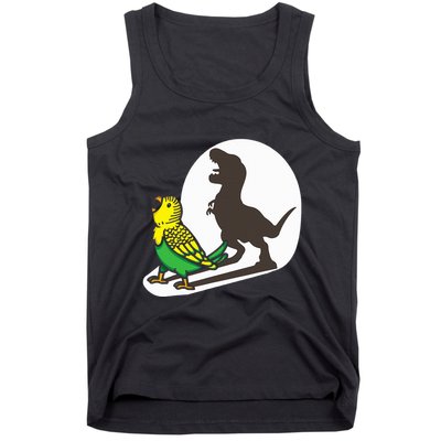 Bird Dinosaur Zookeeper Paleontologist Budgie Parakeet T Rex Tank Top