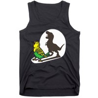 Bird Dinosaur Zookeeper Paleontologist Budgie Parakeet T Rex Tank Top