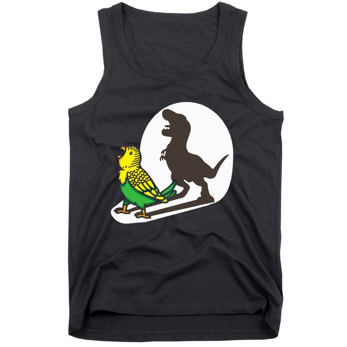 Bird Dinosaur Zookeeper Paleontologist Budgie Parakeet T Rex Tank Top