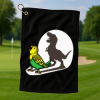 Bird Dinosaur Zookeeper Paleontologist Budgie Parakeet T Rex Golf Towel