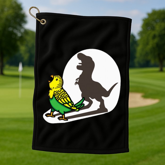 Bird Dinosaur Zookeeper Paleontologist Budgie Parakeet T Rex Golf Towel