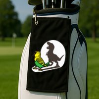 Bird Dinosaur Zookeeper Paleontologist Budgie Parakeet T Rex Golf Towel