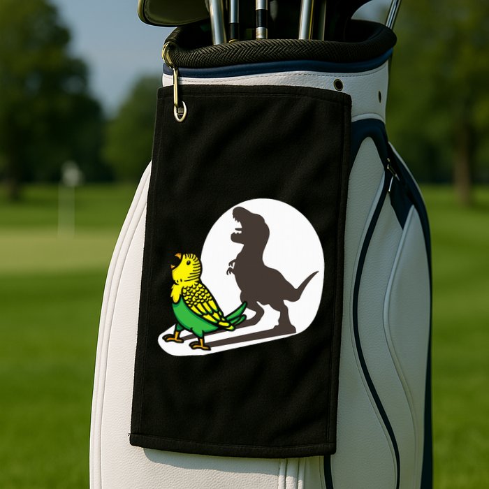 Bird Dinosaur Zookeeper Paleontologist Budgie Parakeet T Rex Golf Towel