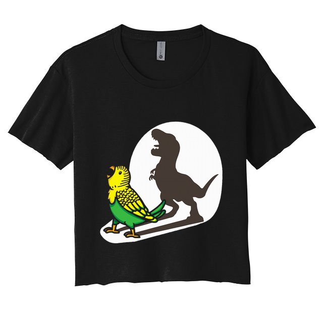 Bird Dinosaur Zookeeper Paleontologist Budgie Parakeet T Rex Crop Top