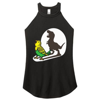 Bird Dinosaur Zookeeper Paleontologist Budgie Parakeet T Rex Women's Perfect Tri Rocker Tank