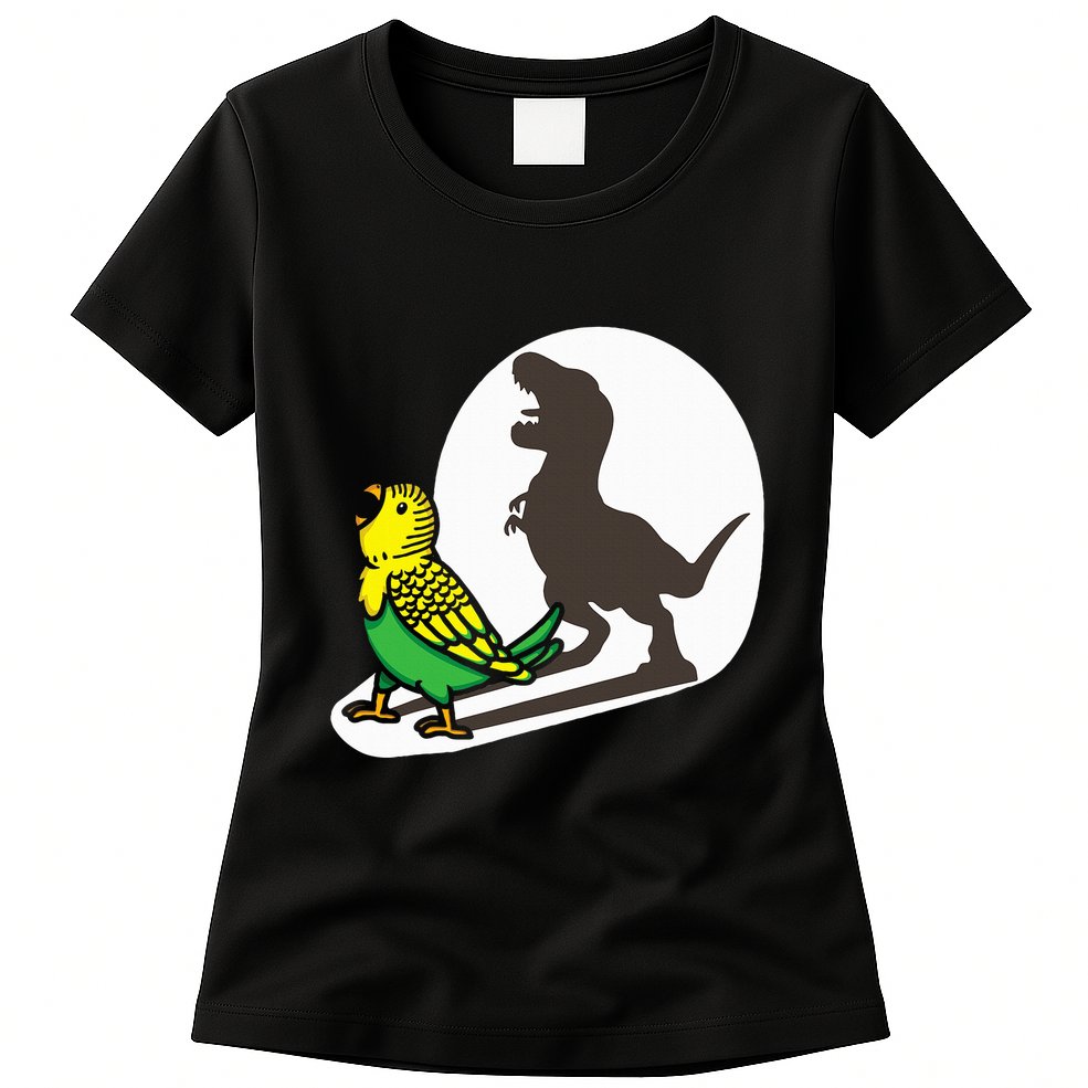 Bird Dinosaur Zookeeper Paleontologist Budgie Parakeet T Rex Womens T-Shirt