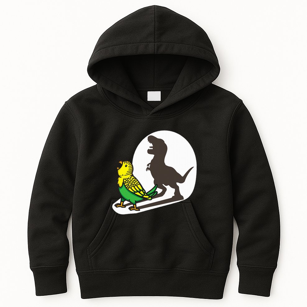 Bird Dinosaur Zookeeper Paleontologist Budgie Parakeet T Rex Kids Hoodie