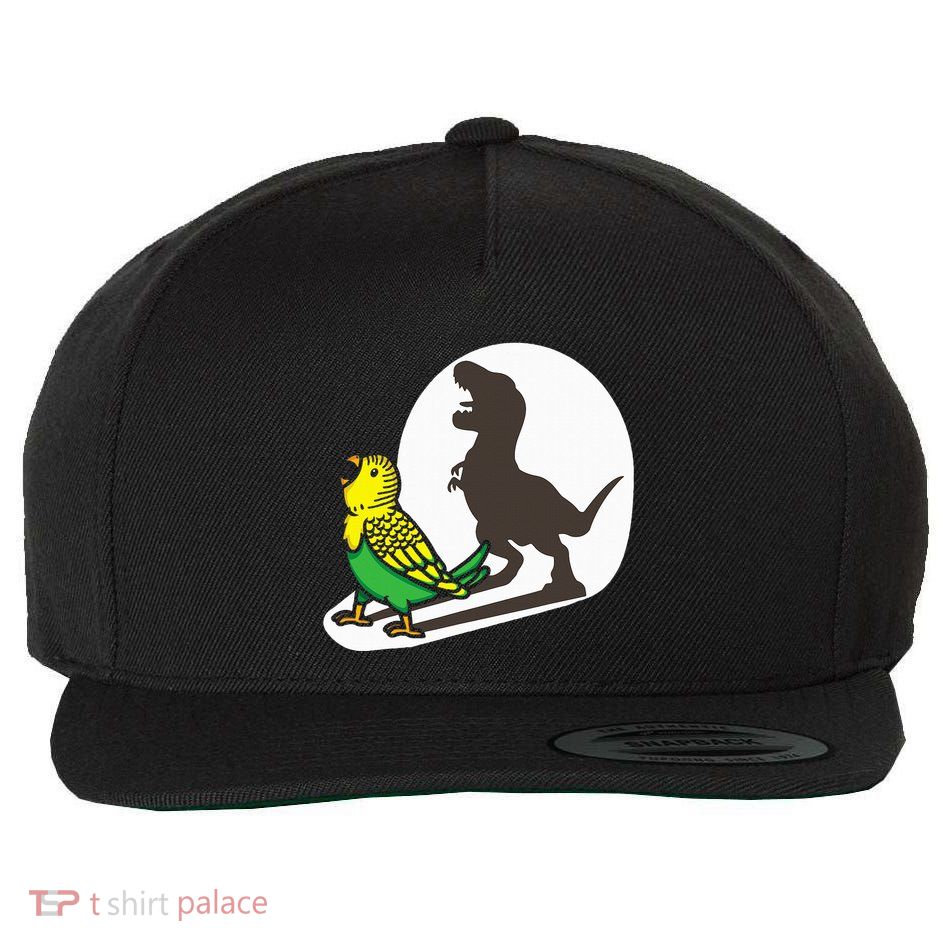 Bird Dinosaur Zookeeper Paleontologist Budgie Parakeet T Rex Wool Snapback Cap