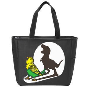 Bird Dinosaur Zookeeper Paleontologist Budgie Parakeet T Rex Zip Tote Bag