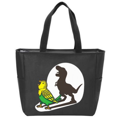 Bird Dinosaur Zookeeper Paleontologist Budgie Parakeet T Rex Zip Tote Bag