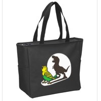 Bird Dinosaur Zookeeper Paleontologist Budgie Parakeet T Rex Zip Tote Bag