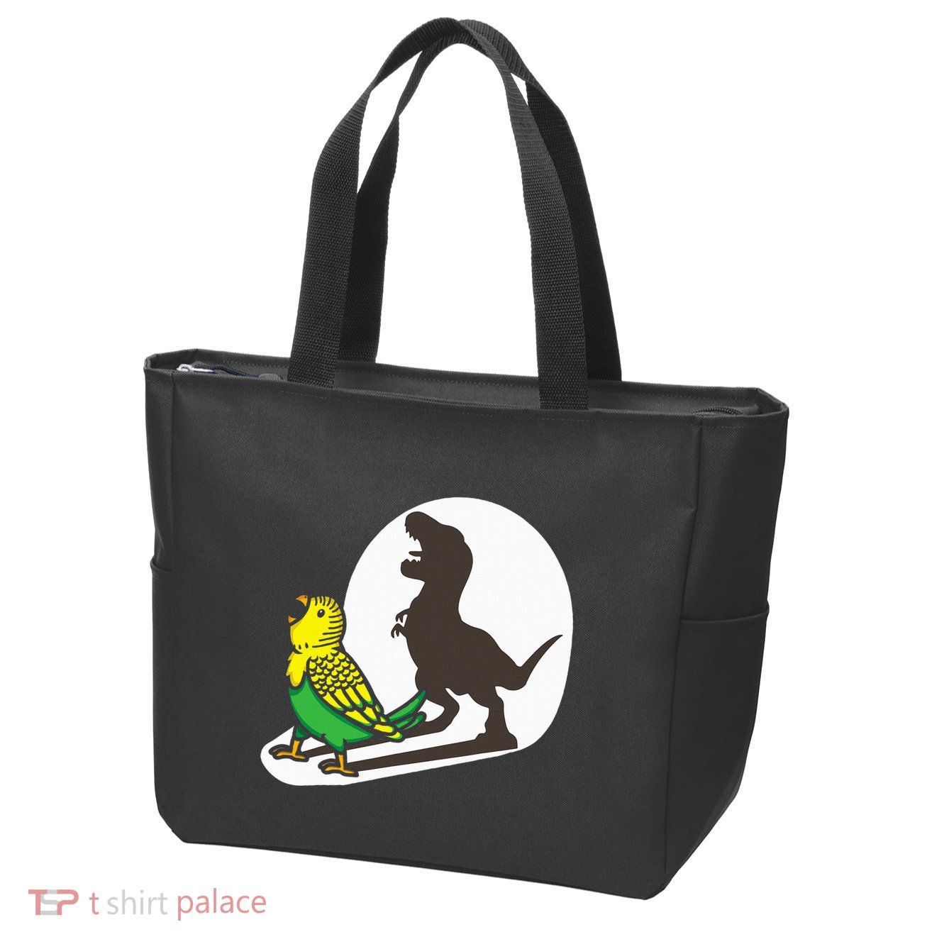 Bird Dinosaur Zookeeper Paleontologist Budgie Parakeet T Rex Zip Tote Bag