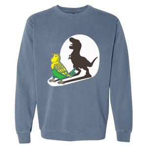 Bird Dinosaur Zookeeper Paleontologist Budgie Parakeet T Rex Garment-Dyed Sweatshirt