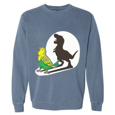 Bird Dinosaur Zookeeper Paleontologist Budgie Parakeet T Rex Garment-Dyed Sweatshirt