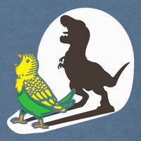 Bird Dinosaur Zookeeper Paleontologist Budgie Parakeet T Rex Garment-Dyed Sweatshirt
