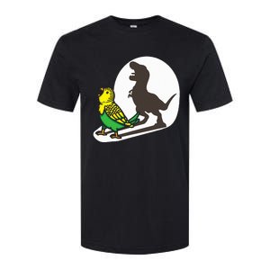 Bird Dinosaur Zookeeper Paleontologist Budgie Parakeet T Rex Softstyle CVC T-Shirt