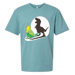 Bird Dinosaur Zookeeper Paleontologist Budgie Parakeet T Rex Sueded Cloud Jersey T-Shirt