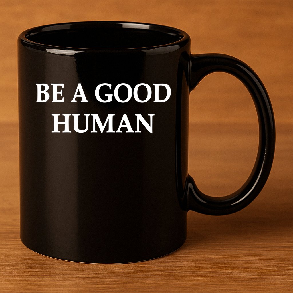 Be A Good Human 11oz C Handle Ceramic Mug