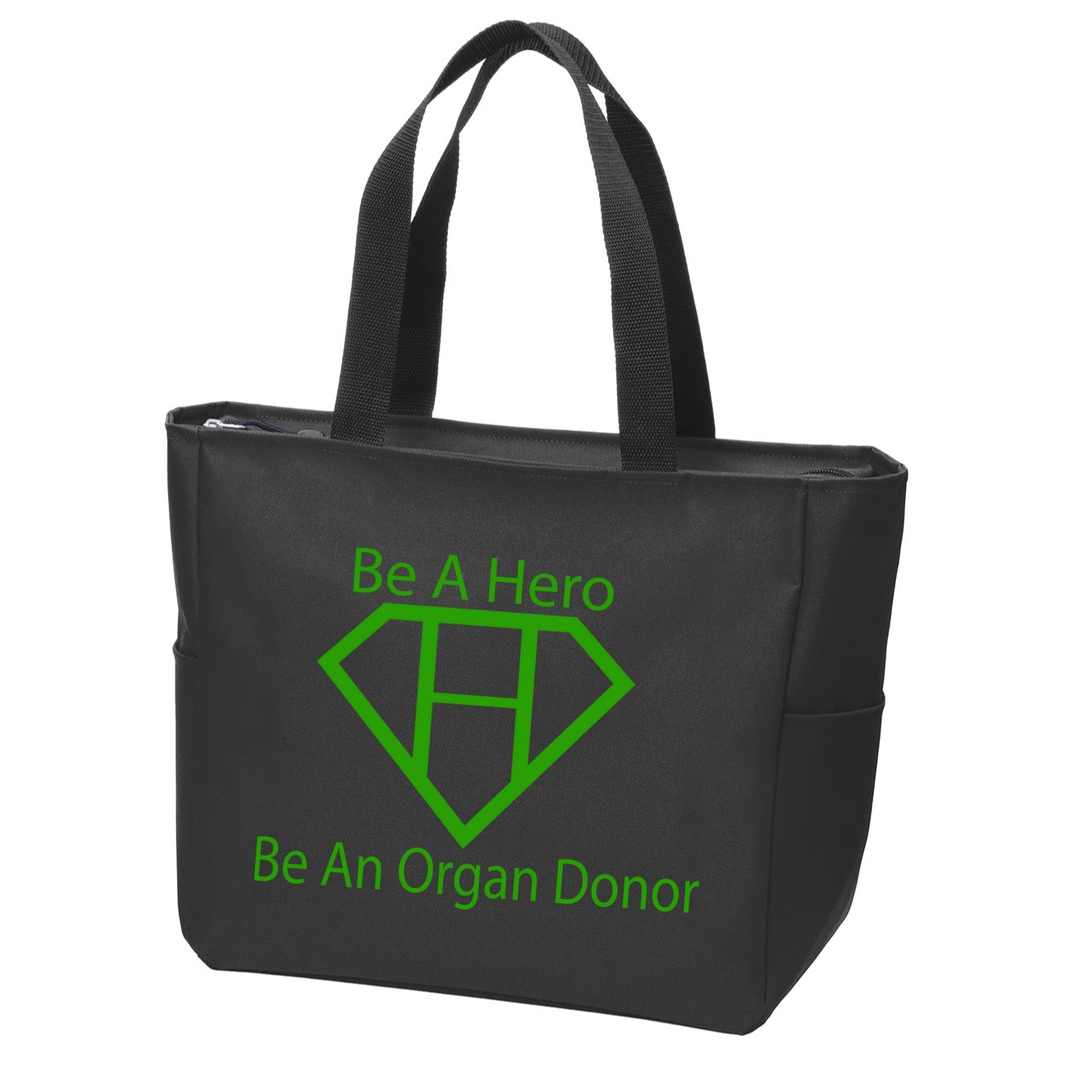 Be A Hero Organ Donor Zip Tote Bag