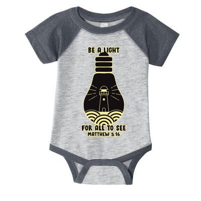 Be A Light For All To See Infant Baby Jersey Bodysuit