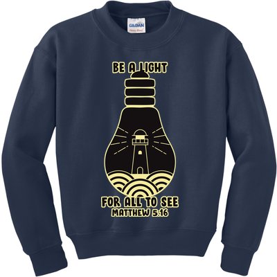 Be A Light For All To See Kids Sweatshirt