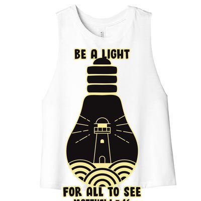 Be A Light For All To See Women's Racerback Cropped Tank