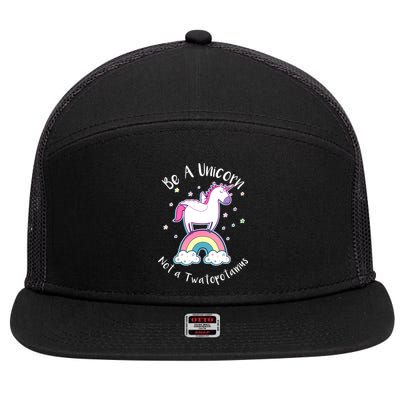 Be A Unicorn Not A Twatopotamus 7 Panel Mesh Trucker Snapback Hat