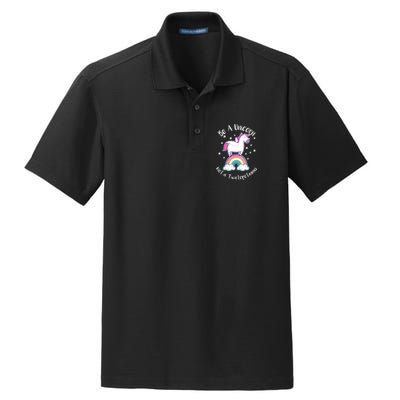 Be A Unicorn Not A Twatopotamus Dry Zone Grid Polo
