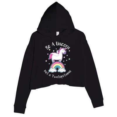 Be A Unicorn Not A Twatopotamus Crop Fleece Hoodie