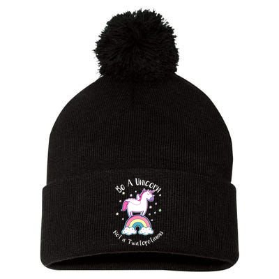 Be A Unicorn Not A Twatopotamus Pom Pom 12in Knit Beanie